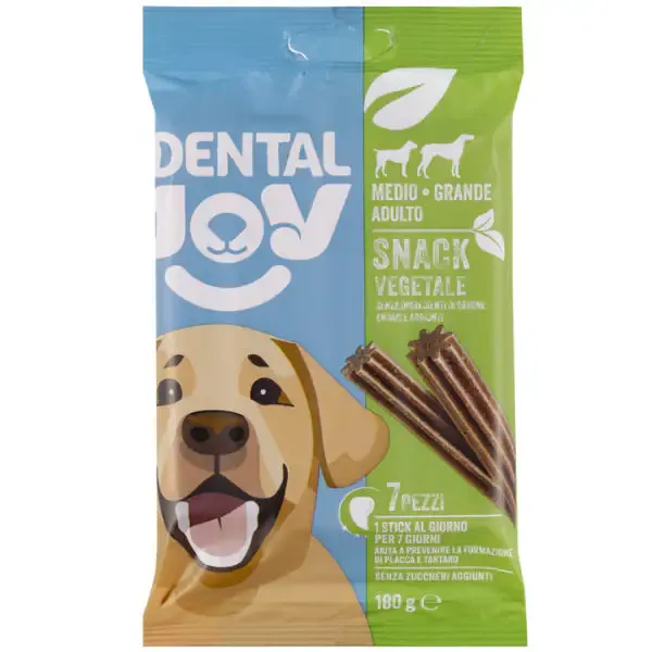 DentalJoy Dog Adult Medium/Large Snack Dentali Vegetale 7 Stick - immagine 1