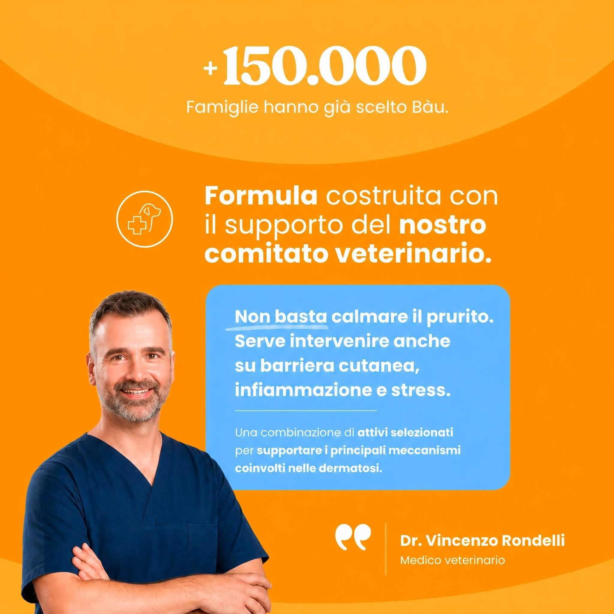 Bau Stop Dermatosi Cane e Prurito Fase Acuta, Stop Dermatite Integratore Pelle e Pelo, per Perdita Pelo, Cute Irritata, Prurito e Forfora, Supporto Funzione Dermica in 20 Sticks Appetibili - immagine 10