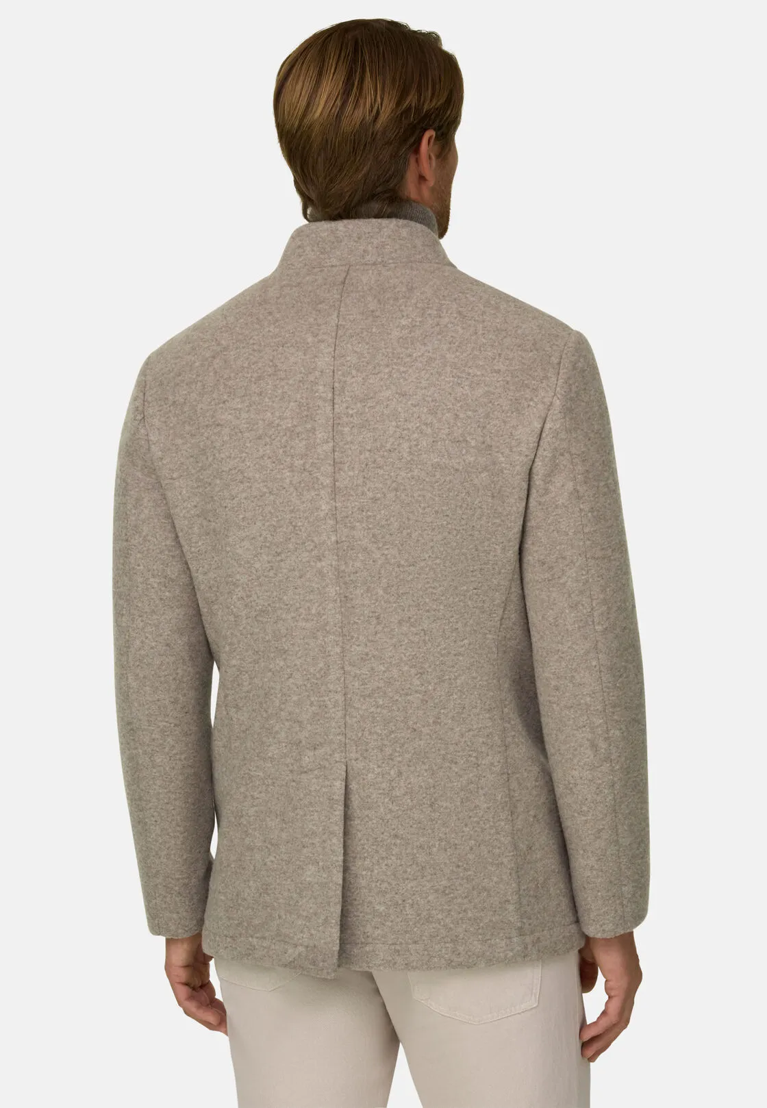 Boggi, Caban In Misto Lana Cashmere Melange, Uomo, Grigio, Taglia: 52 - immagine 4