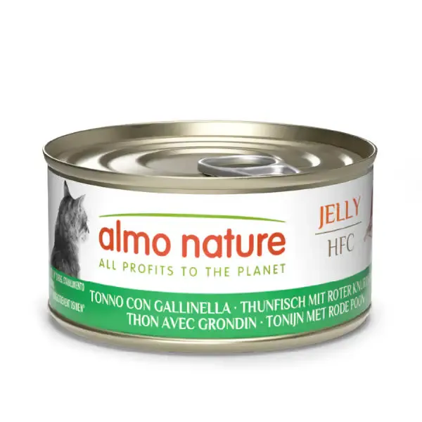 Almo Nature HFC Jelly Gluten free Cat 70 gr Tonno con Gallinella - immagine 1