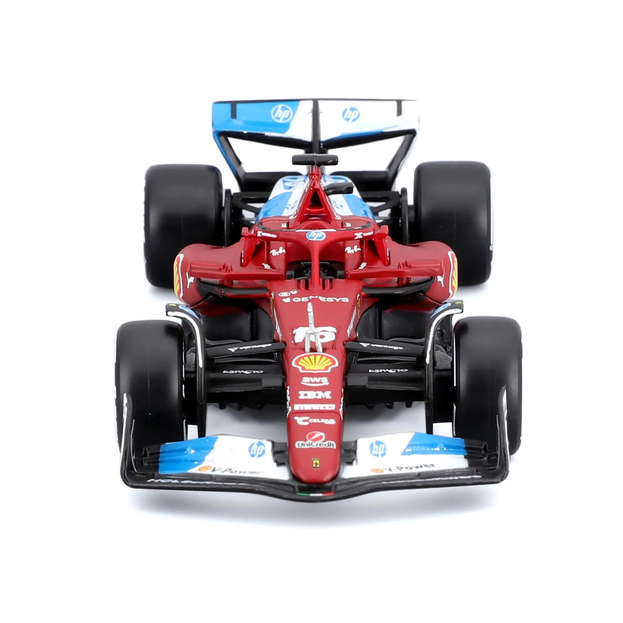 Bburago - Ferrari SF-25 Livrea Miami #16 Charles Leclerc, Modellino Auto Diecast Scala 1:43, Replica Monoposto F1 GP Miami, Livrea Ufficiale Ferrari, Veicolo da Collezione, Età Consigliata 3+ Anni - immagine 2