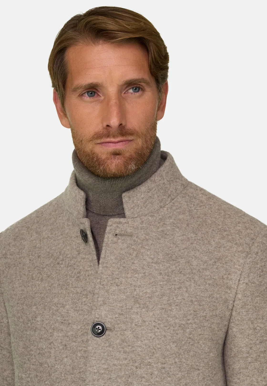Boggi, Caban In Misto Lana Cashmere Melange, Uomo, Grigio, Taglia: 56 - immagine 3