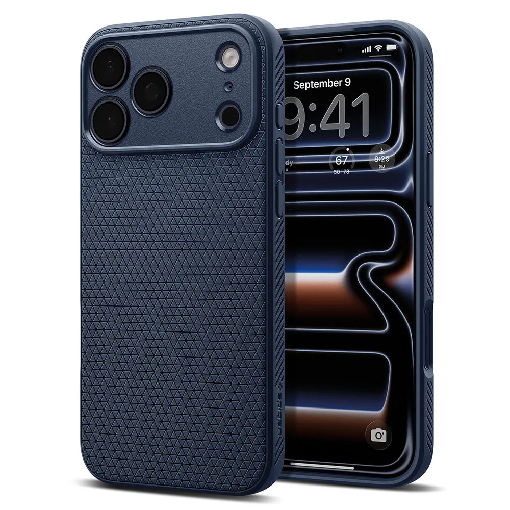 Custodia per Apple iPhone 18 Pro / 17 Pro, Spigen, Liquid Air, Blu Navy ACS12150 - immagine 1