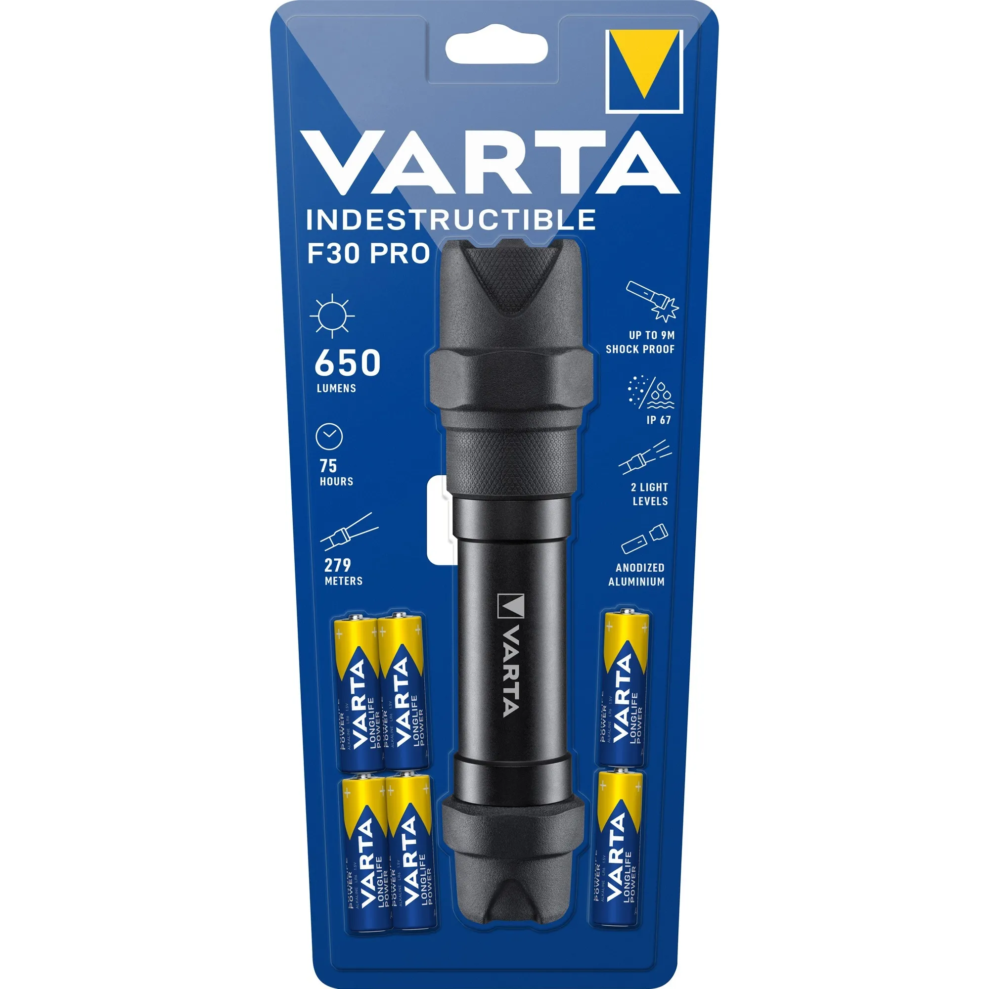 INDESTRUCTIBLE F30 PRO Nero Torcia a mano LED, Torcia elettrica - immagine 1