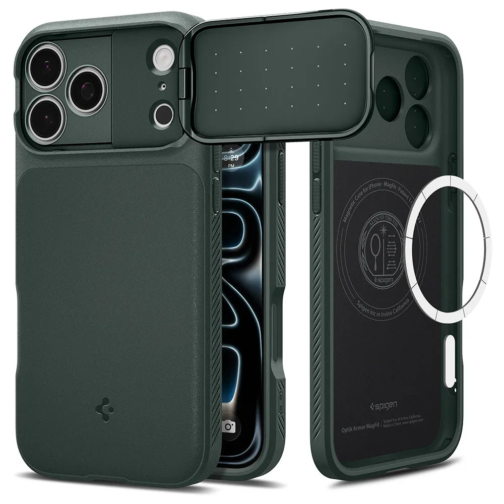 Custodia MagSafe per Apple iPhone 18 Pro / 17 Pro, Spigen, Optik Armor, Verde ACS09954 - immagine 1
