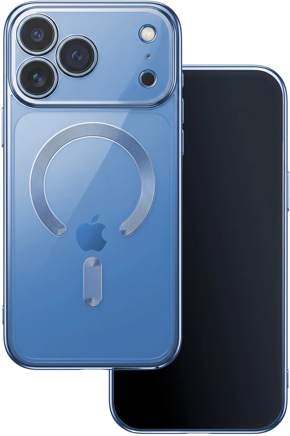 Custodia MagSafe per Apple iPhone 18 Pro Max / 17 Pro Max, OEM, Colore Chrome Mag, Blu - immagine 1