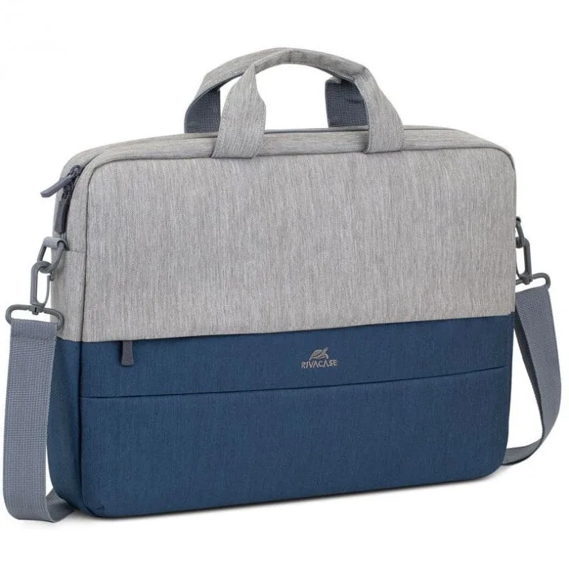 Valigetta Rivacase Prater 7532 Grigio/Blu per Laptop fino a 15,6" - immagine 1
