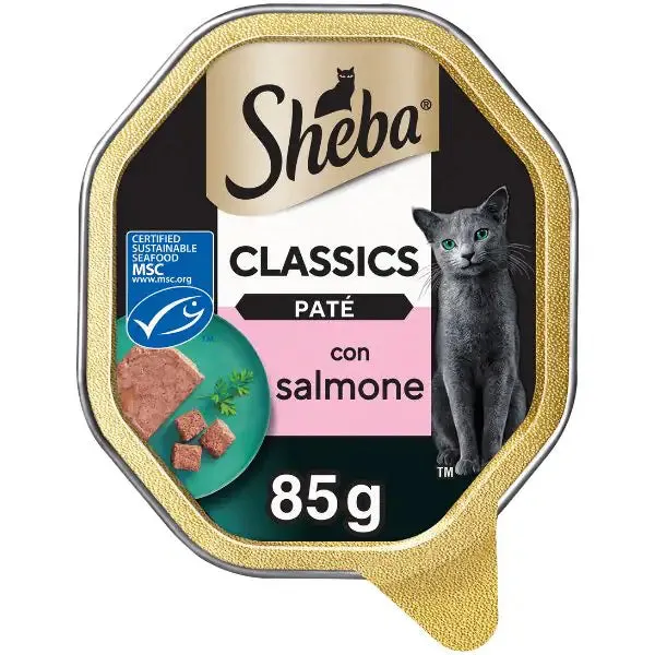 Sheba Patè classics 85gr Salmone - confezione da 22 pezzi - Cibo umido per gatti - immagine 1
