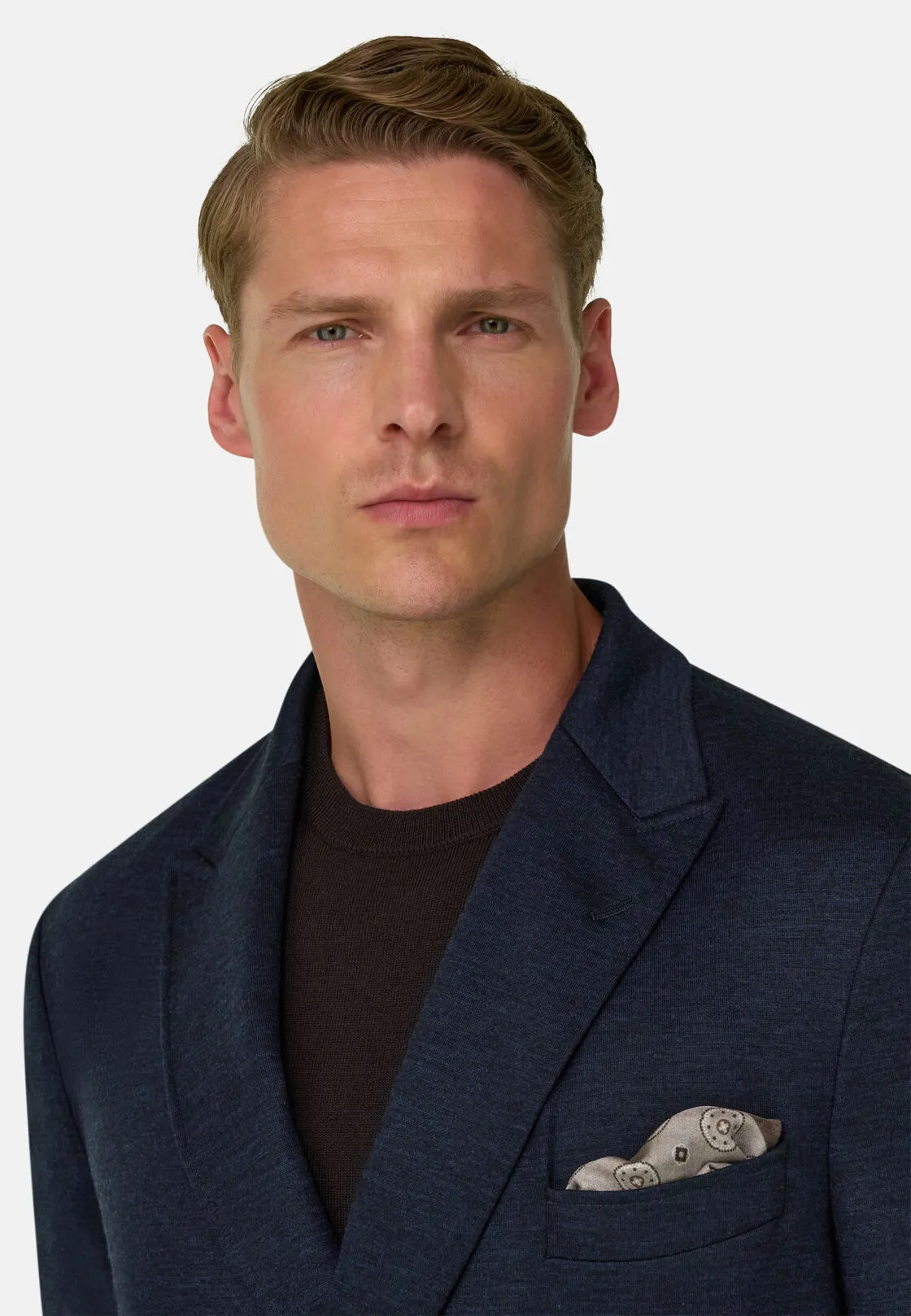 Boggi, Brooklyn | Giacca Doppio Petto In Misto Lana B Jersey, Uomo, Navy, Taglia: 48 - immagine 3