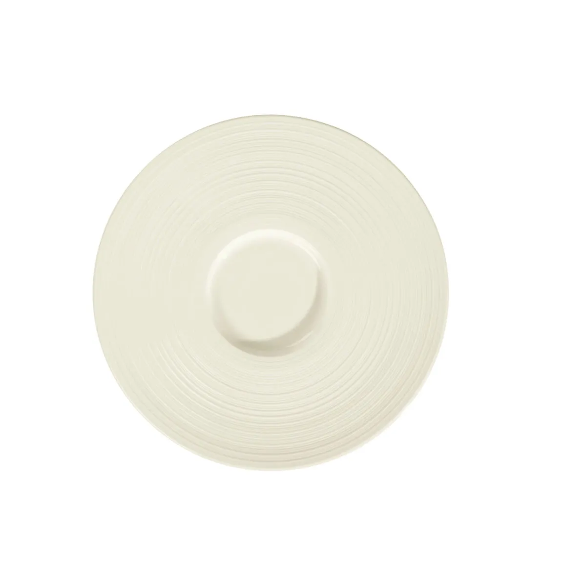 6x VEGA Piatto gourmet Skyline piano, con bordo largo; 31 cm (Ø); bianco crema; rotonda; 6 pz. / Pacco - immagine 1