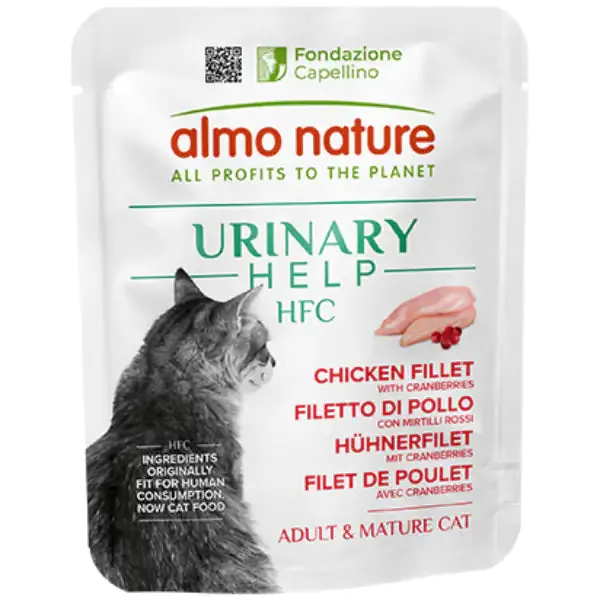 Almo Nature HFC Urinary Help Monoproteico 50 gr Filetto di pollo con mirtilli - confezione da 24 pezzi - immagine 1