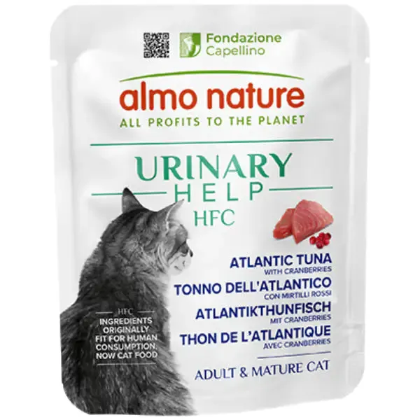 Almo Nature HFC Urinary Help Monoproteico 50 gr Tonno dell'Atlantico con mirtilli - confezione da 24 pezzi - immagine 1