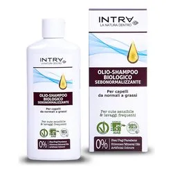 Shampoo capelli Intra olio biologico sebonormalizzante per capelli da normali a grassi (200ml) - immagine 1