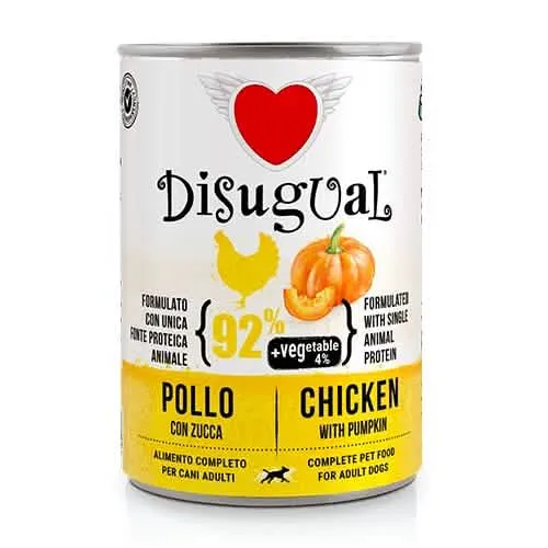 DISUGUAL CANE VEGETABLE ADULTO POLLO & ZUCCA LATTINA 400 GR - immagine 1