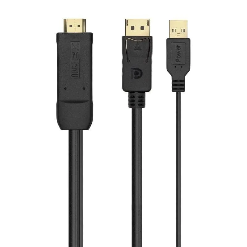 Adattatore video Aisens A122-0641 HDMI 2.0 a DisplayPort 1.2 4K 1,8m Nero - immagine 1