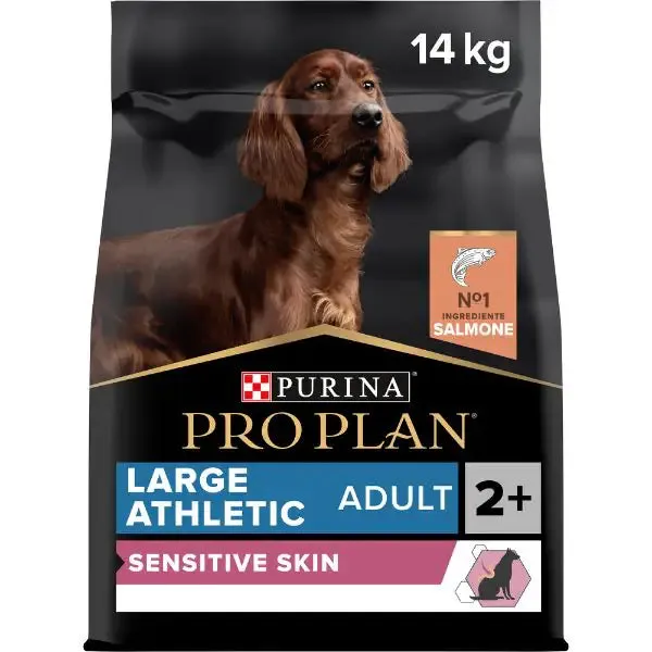 Purina Pro Plan Sensitive Skin Large Athletic Adult Crocchette Cane Salmone 14 kg - Croccantini per cani - immagine 1