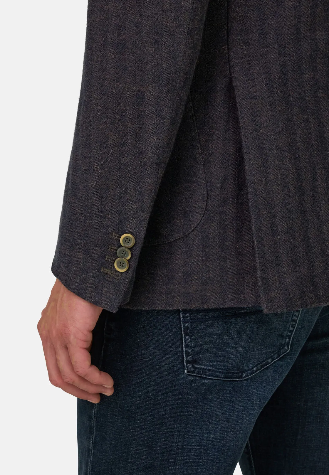 Boggi, Giacca Resca In Cotone E Lana B Jersey, Uomo, Marrone scuro, Taglia: 50 - immagine 3