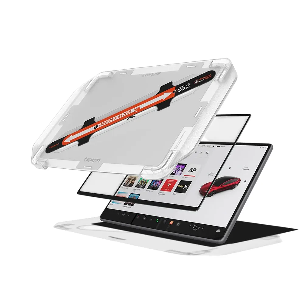 Pellicola Protettiva Spigen GlastR EZ FIT per Navigazione Tesla Y (2026 / 2025) / 3 (2026 / 2025 / 2024), Vetro Temperato AGL10654 - immagine 1