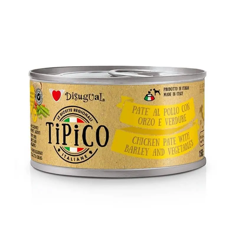 Disugual Cane Tipico Adulto Pollo, Orzo & Verdure Lattina 150 gr - immagine 1