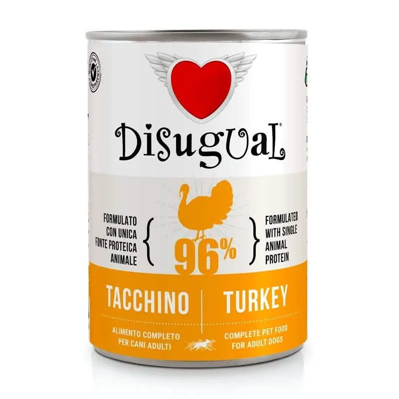 DISUGUAL Cane Adulto Monoproteico Tacchino Lattina 400 gr - immagine 1