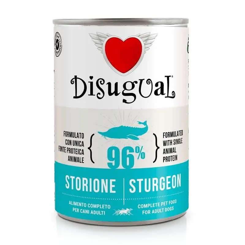 DISUGUAL Cane Adulti Monoproteico Storione Lattina 400 gr - immagine 1