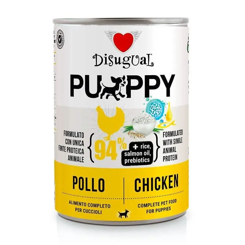 DISUGUAL Cane Puppy Monoproteico Pollo Lattina 400 gr - immagine 1