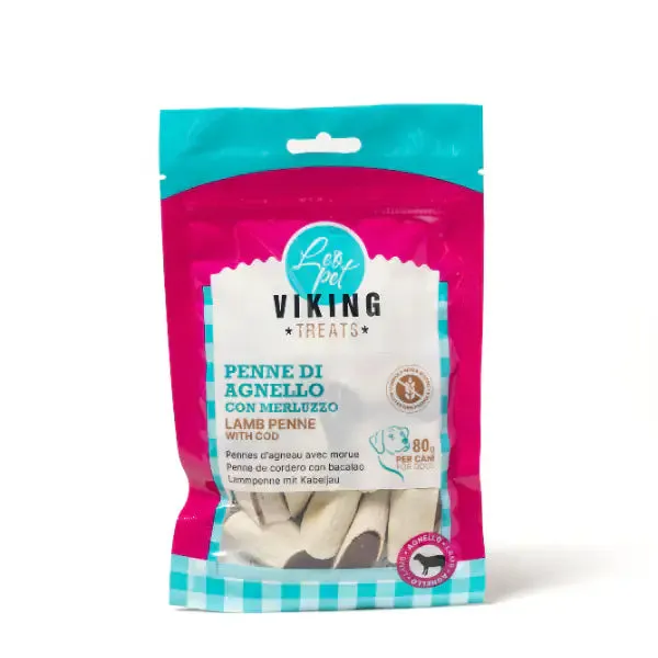 Viking Treats Snack Naturale Dog Penne 80 gr Penne di agnello e merluzzo - immagine 1