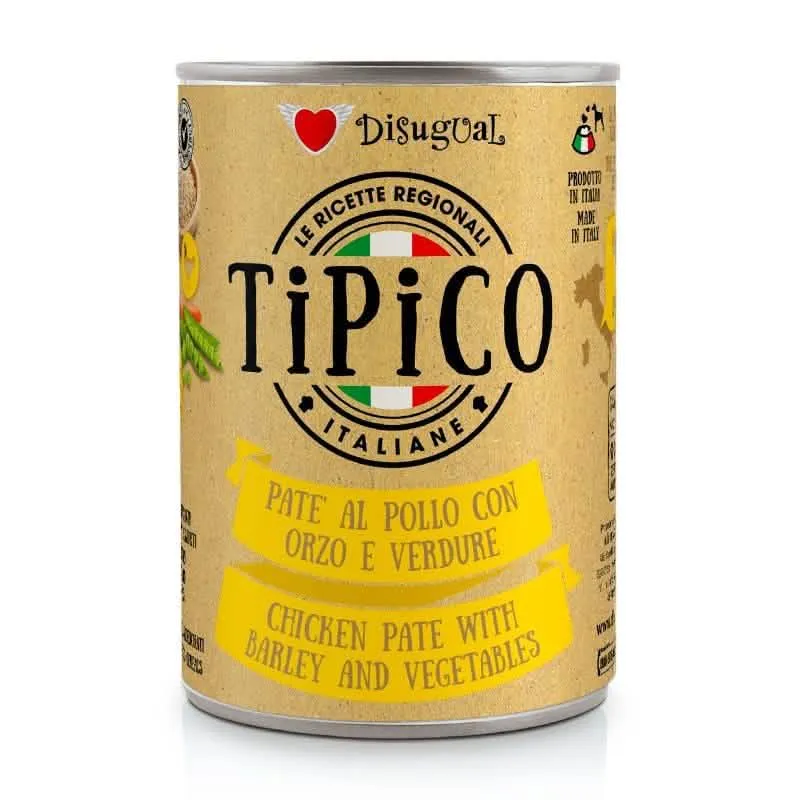 DISUGUAL Cane Tipico Adulto Pollo, Orzo & Verdure Lattina 400 gr - immagine 1