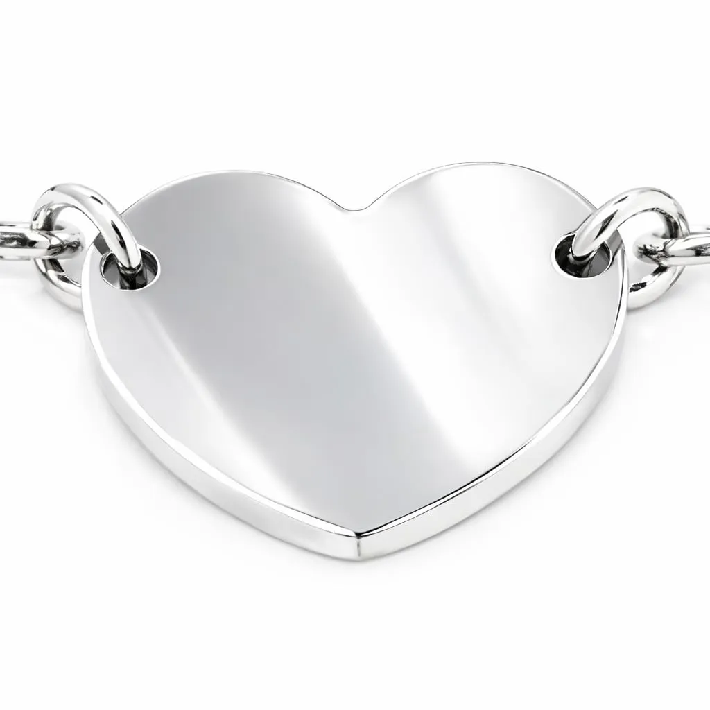ByClay Laboratory Braccialetto a cuore da donna in acciaio con incisione personalizzata | Regalo personalizzato con nomi date e dediche personali | Misura unica - immagine 8