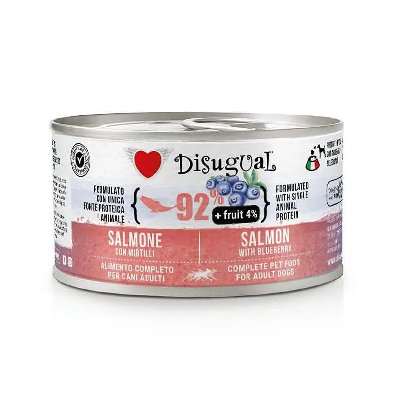 DISUGUAL CANE FRUIT (Fresh Fruit Plus) ADULTO SALMONE & MIRTILLI LATTINA 150 GR - immagine 1