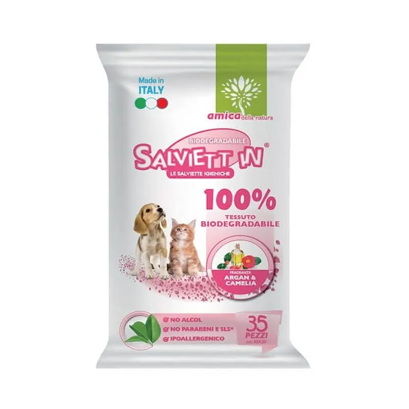 Salviette Igieniche Biodegradabili Argan & Camelia - 35 PZ - immagine 1