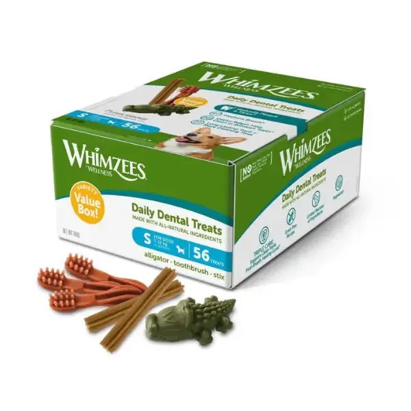 Whimzees Dog Variety Value Box Snack dentale Naturale per cani Small: per cani 7-12 kg - immagine 1
