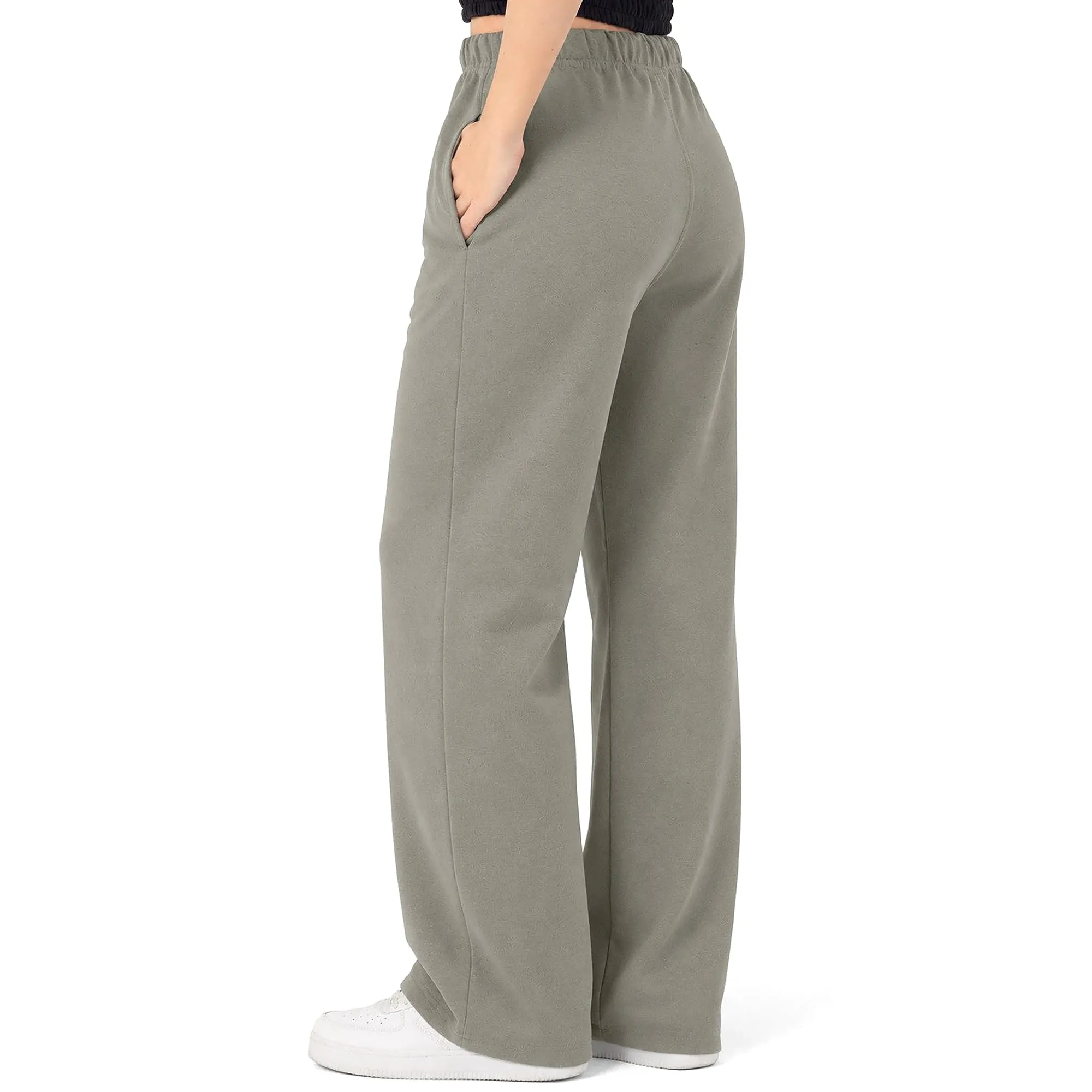 ROSS CAMP Pantaloni Tuta Donna Cotone – Pantaloni Sportivi Gamba Larga - immagine 5