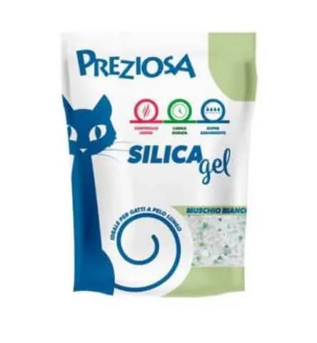 Preziosa Gatto Lettiera Igienica Silica Gel Muschio Bianco 4 kg - immagine 1