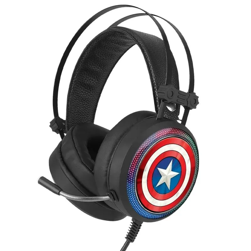 Cuffie da gioco Marvel 7.1 Licenza ufficiale Capitan America 001 - immagine 1
