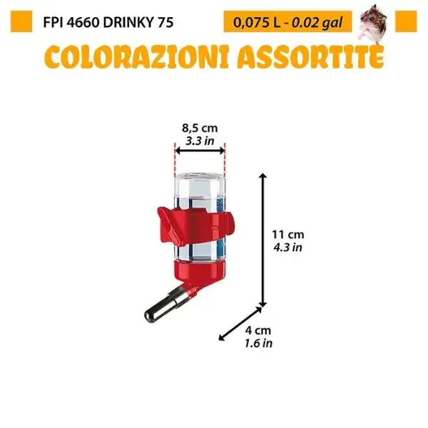Beverino per piccoli roditori Drinky Ferplast Drinky 75 - immagine 1
