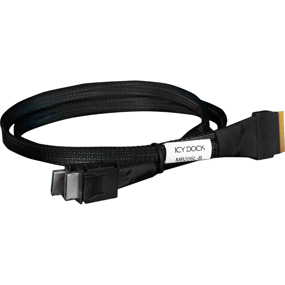 Cavo SlimSAS x8 SFF-8654 > 2x OCuLink x4 SFF-8611 - immagine 1