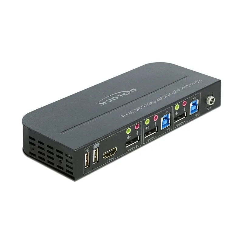 Delock 11482 Switch KVM multiporta DisplayPort/HDMI/USB + audio - immagine 1