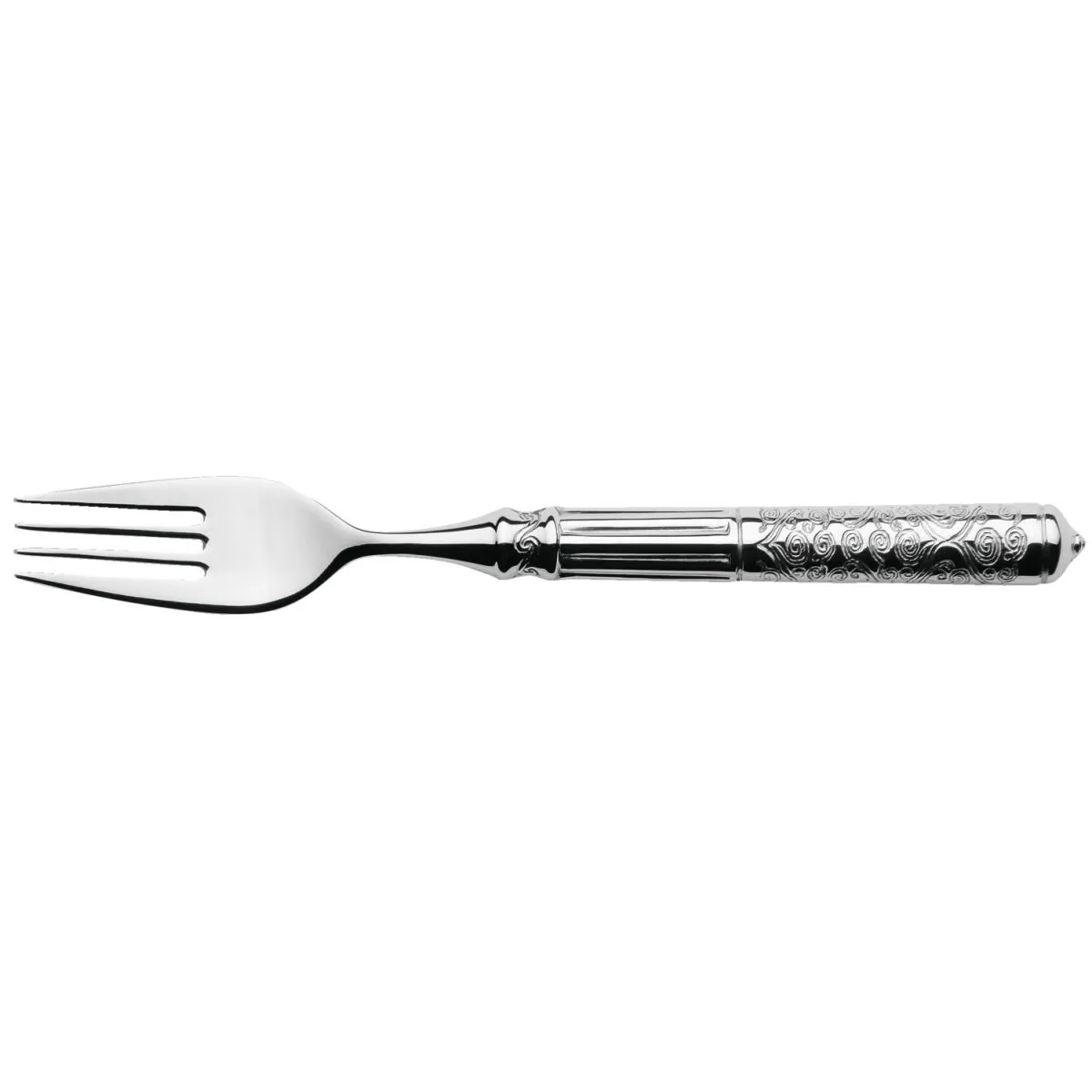 6x VEGA Forchetta frutta Marokko manico cavo; 19 cm (L); argento, manico argento; 6 pz. / Pacco - immagine 1