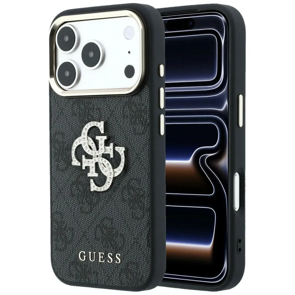 Custodia per Apple iPhone 18 Pro Max / 17 Pro Max, Guess, 4G Big Strass Logo, Nera - immagine 1