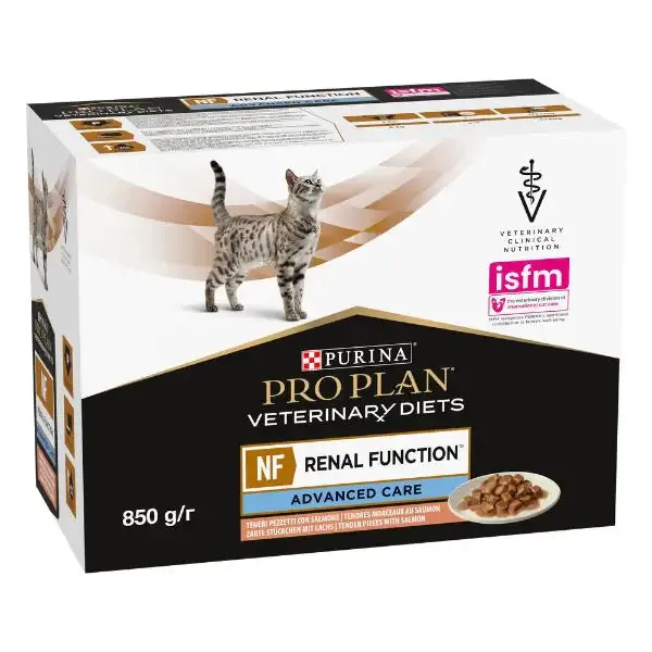 Purina Veterinary Diets NF Cat Renal Funcion Advanced Care Multipack 10x85 gr Salmone - Dieta veterinaria per gatti - immagine 1