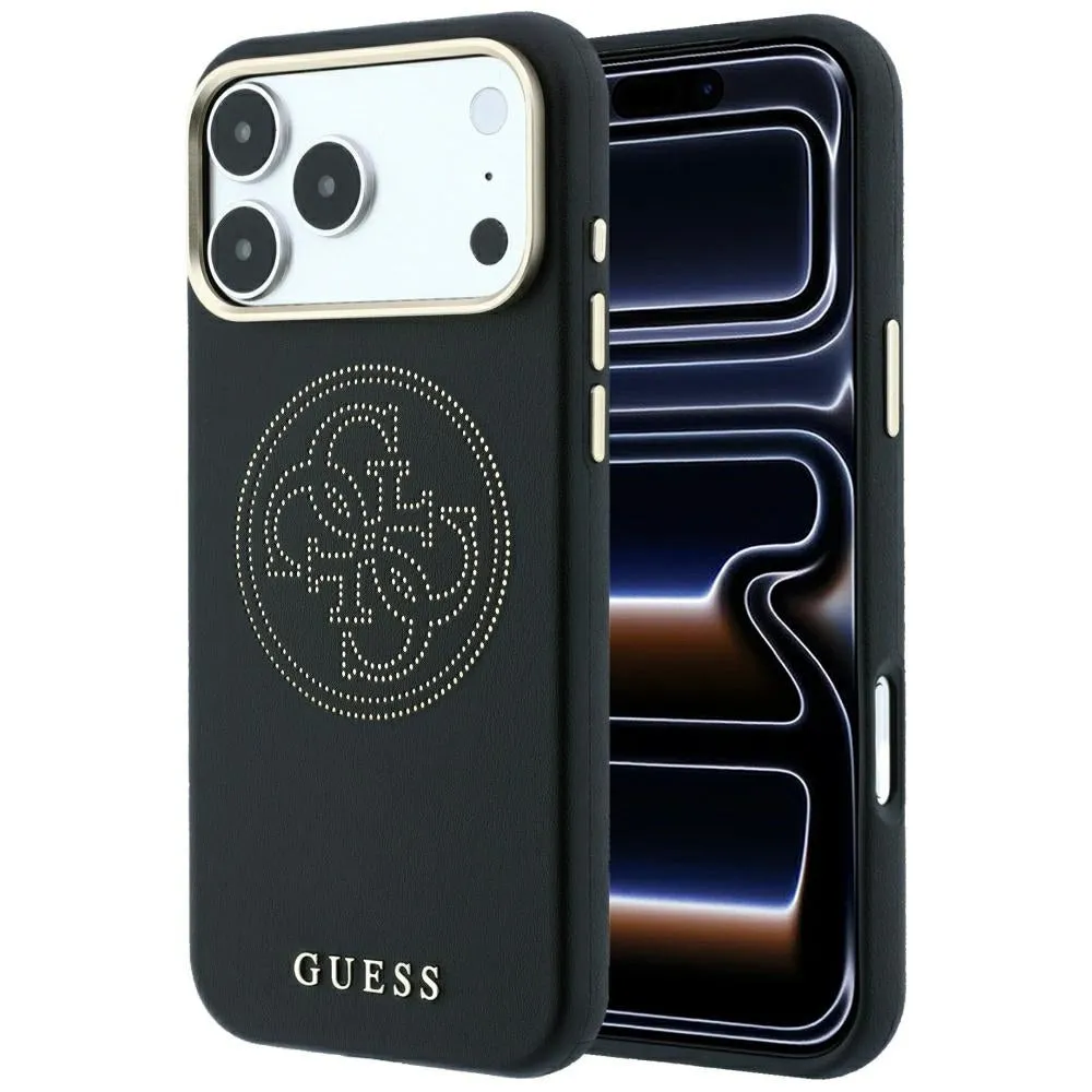 Custodia MagSafe per Apple iPhone 18 Pro Max / 17 Pro Max, Guess, Perforata 4G, Nera - immagine 1