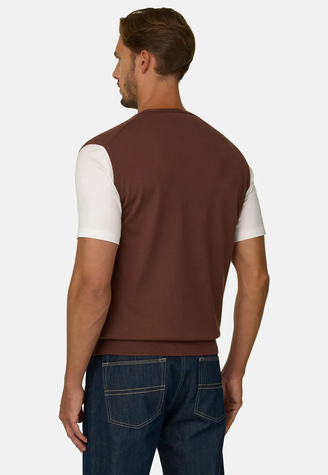 Boggi, Gilet In Lana Merino Extrafine, Uomo, Rouge, Taglia: XXL - immagine 4