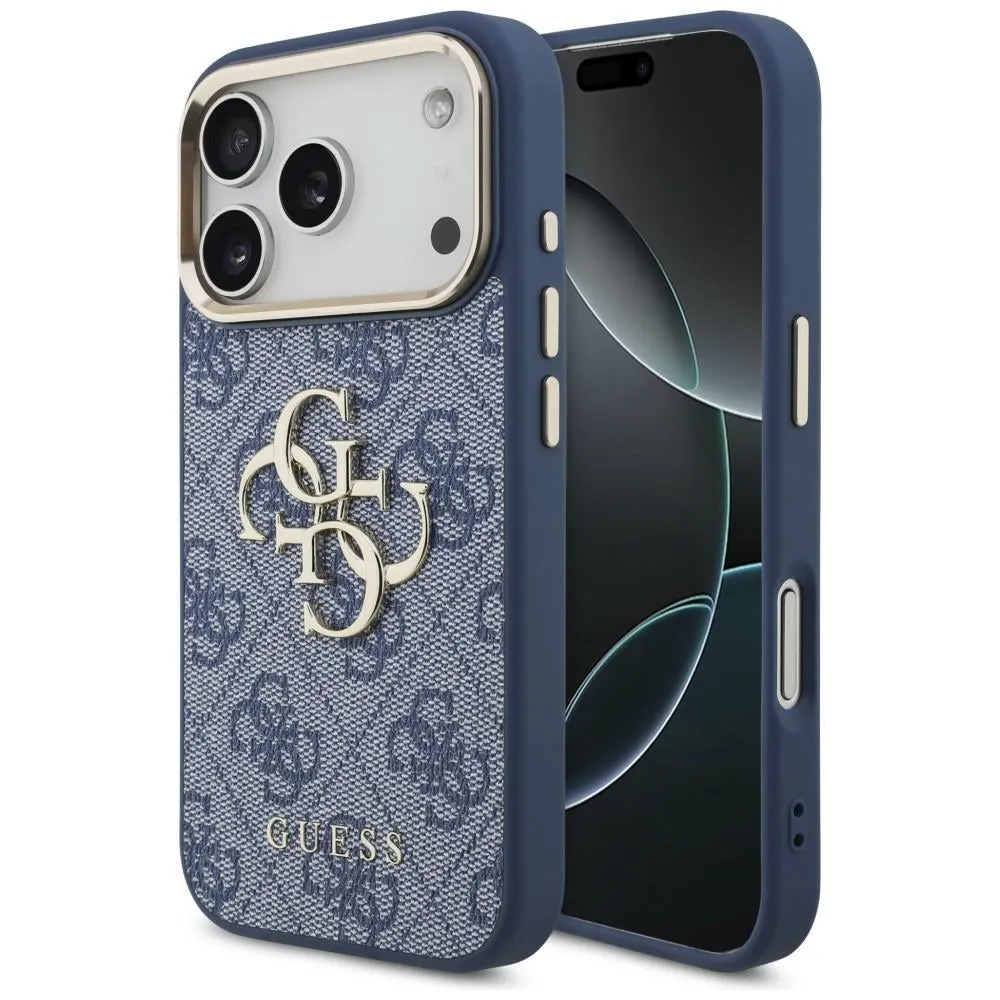 Custodia per Apple iPhone 18 Pro / 17 Pro, Guess, 4G Big Classic Logo, Blu - immagine 1