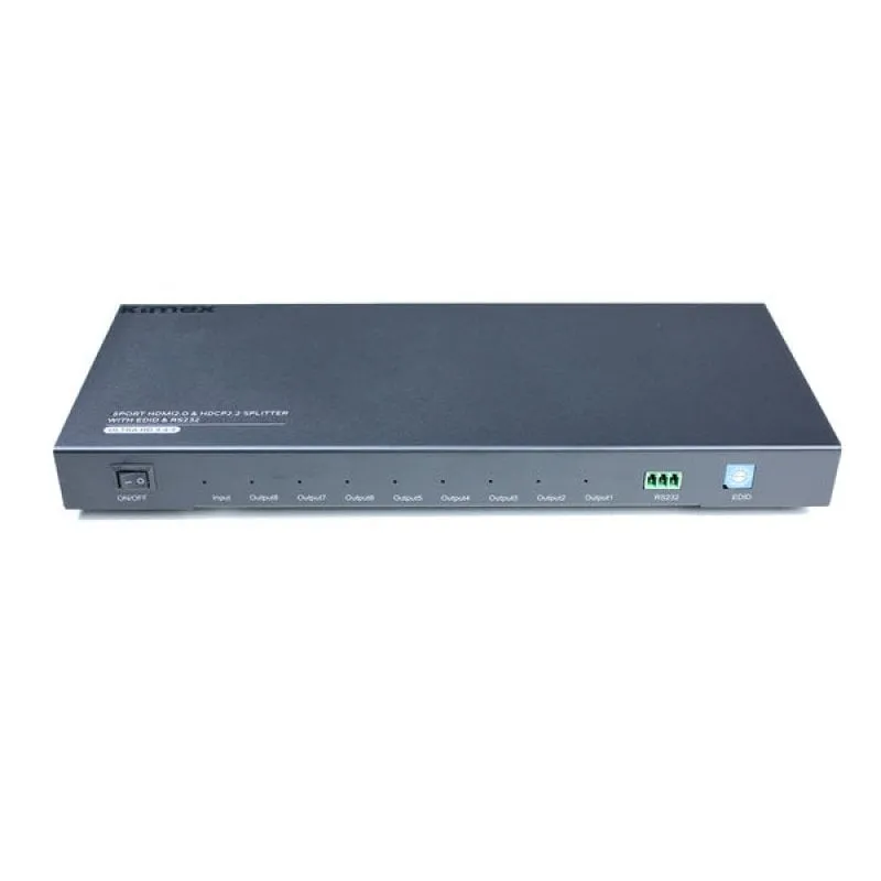 Kimex Splitter HDMI 2.0/HDCP 2.2 1x Ingresso-8x Uscite EDID RS232 4K60Hz - immagine 1