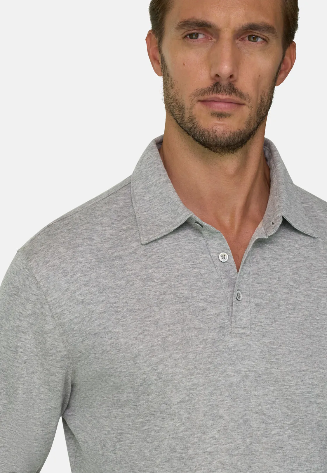 Boggi, Polo In Jersey Di Cotone E Cashmere, Uomo, Grigio, Taglia: XXXL - immagine 3