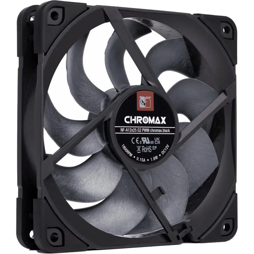 NF-A12x25 G2 PWM chromax.black, Ventola - immagine 1