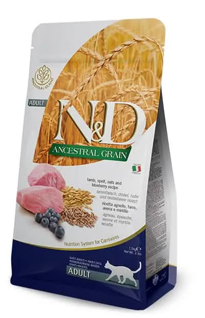 N&D Low Ancestral Grain Cat Lamb & Blueberry Adult 5 kg - immagine 1