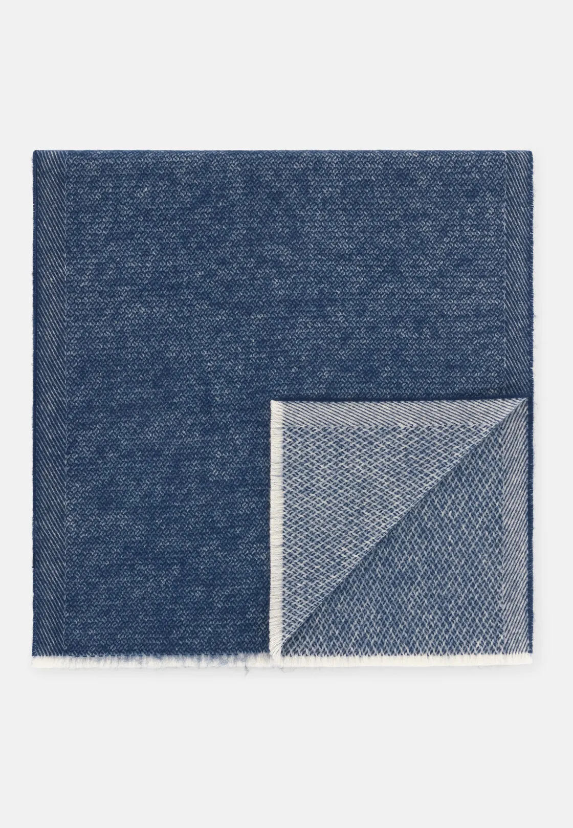 Boggi, Sciarpa Micro Struttura Jacquard In Lana, Uomo, Blu - immagine 1