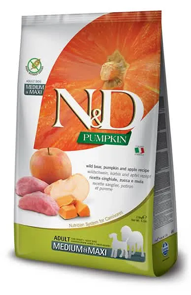 N&D Pumpkin Canine Boar & Apple Adult Medium & Maxi 2,5 kg - immagine 1
